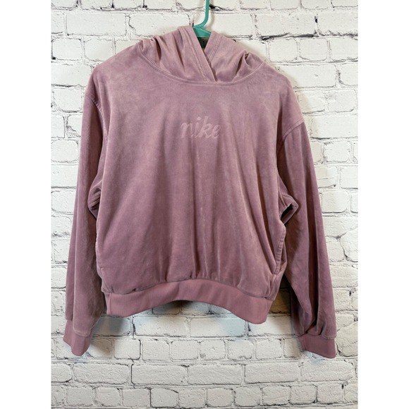 Nike Velour Tracksuit Set Hoodie and Joggers Loungewear‎ Matching Set Girls XL - Picture 2 of 7